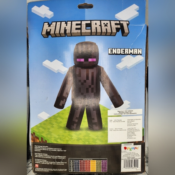 Disguise | Costumes | Minecraft Enderman Inflatable Costume Ages 7 One ...